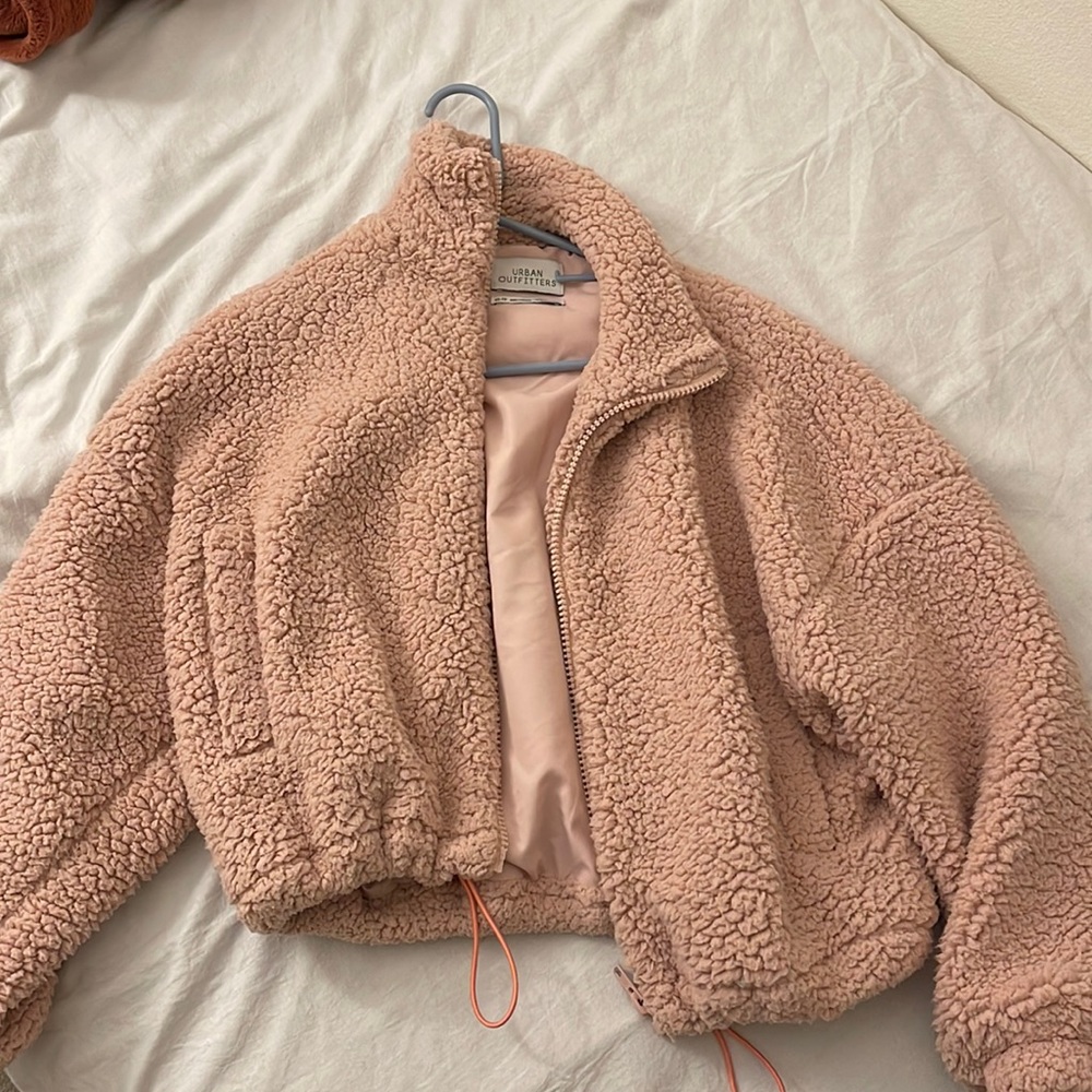 Urban Outfitters Sherpa Drawstring Teddy Jacket
